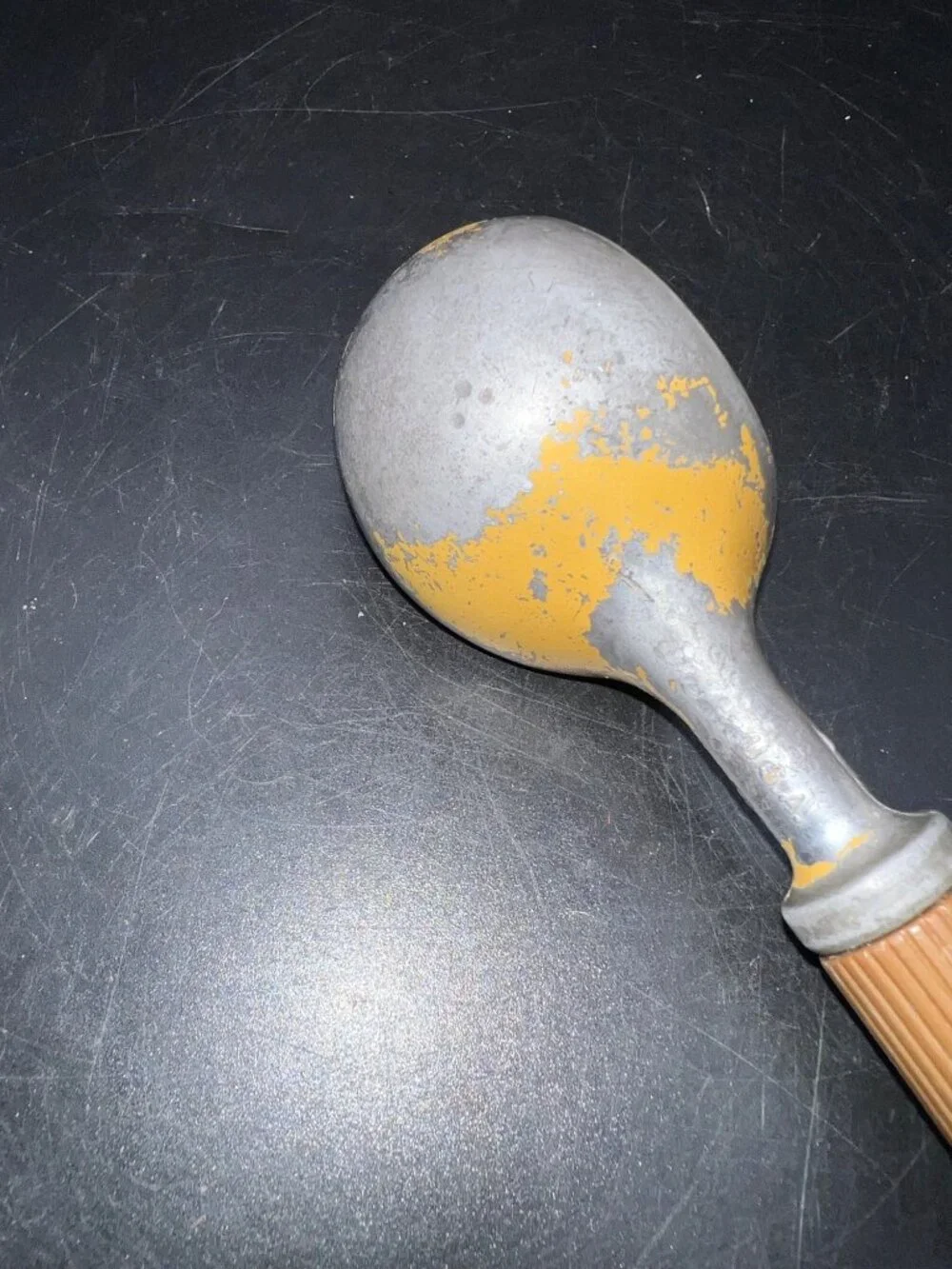 Vintage Bonny Prod Co Yellow Ice Cream Scoop Brown Handle Retro Kitchen  USA